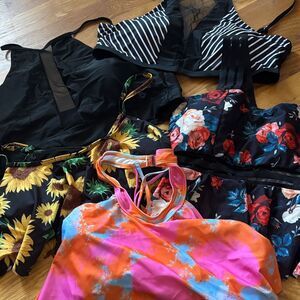 Bundle of 5 shein bathing suit tops size 3xl